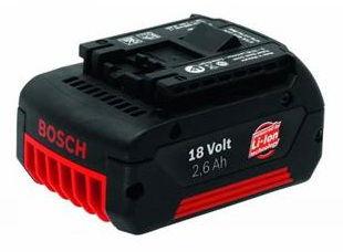 18 V -os Bosch 2.6 Ah -s Li-ion akkumulátor felújítás (felújítás utáni kapacitás: 4.0 Ah) termék fő termékképe