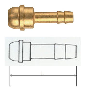 Rectus (STP 10/04) G 1/8 csatlakozású tömlővég, rövid termék fő termékképe