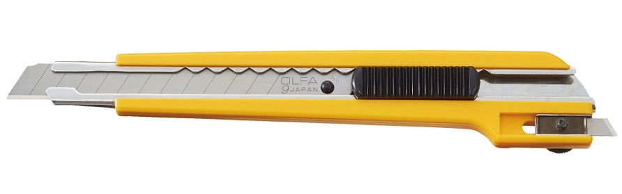 Olfa A-3 törhető pengéjű vágókés automata pengerögzítővel, dekor, 9 mm termék fő termékképe